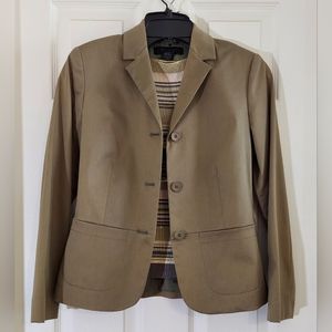 LIMITED | XS '90s Stretch Sage Green Suit Jacket and Size Small Silk Knit Shell